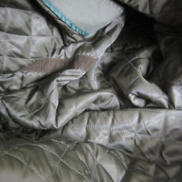 Vtg Orvis Men L Olive Green Barn Canvas Field Jacket Coat Corduroy Collar - Picture 7 of 13